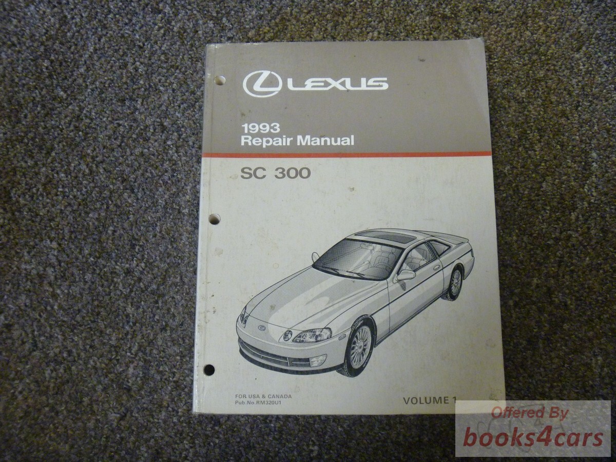 view cover of 1993 SC300 Shop Service Repair Manual by Lexus for SC300 Engine & Chassis