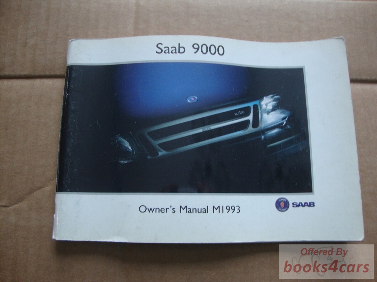 view cover of 1993 9000 Owners Manual by Saab