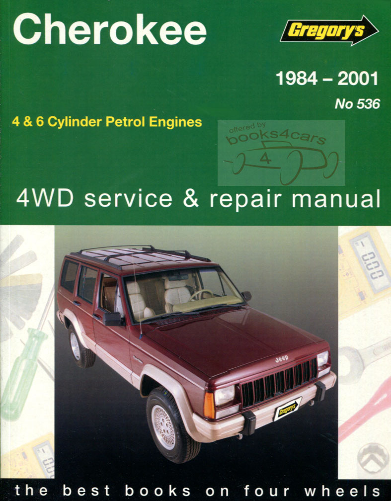 view cover of 1984-2001 Jeep Cherokee shop service repair manual by Gregory