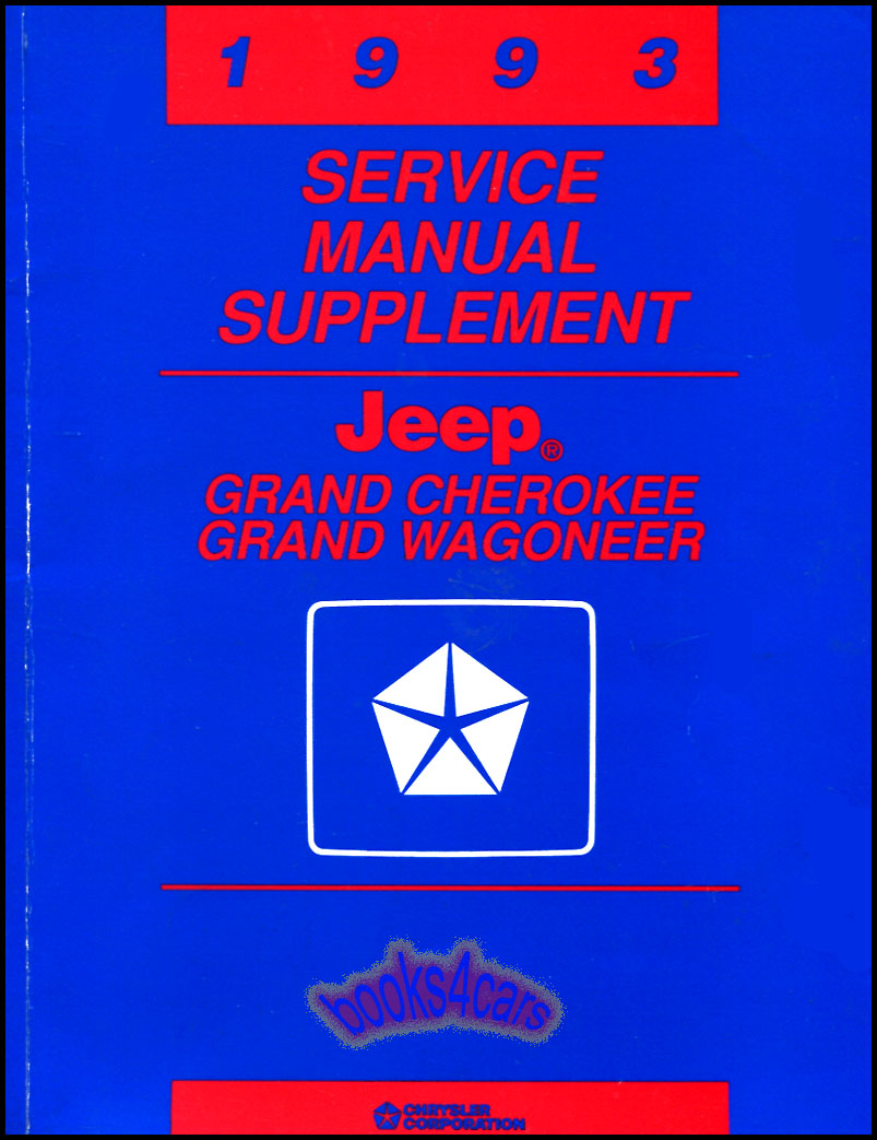 view cover of 1993 Grand Cherokee & Grand Wagoneer Shop Service Repair Manual Supplement covering 42RE transmission by Jeep