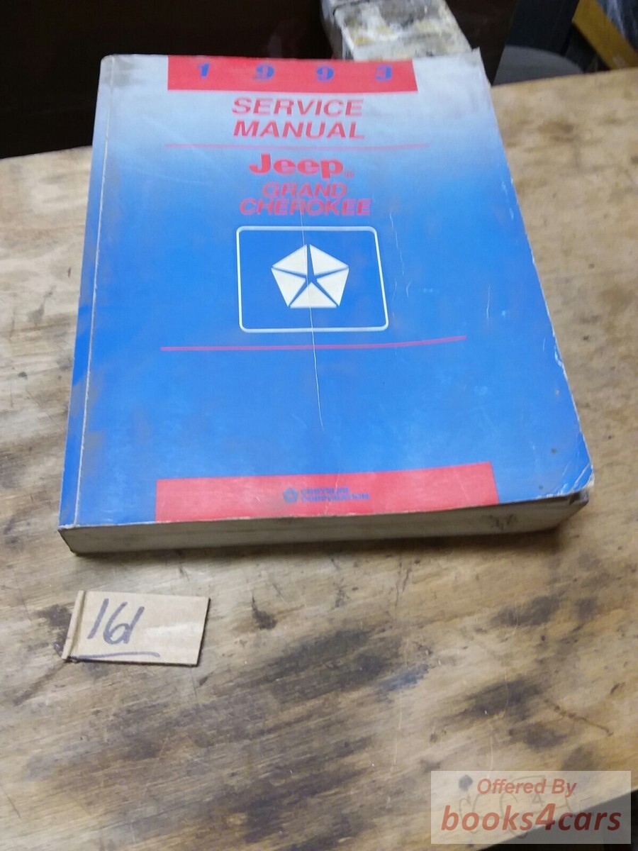 view cover of 1993 Jeep Grand Cherokee 4.0 Shop Service Repair Manual by Jeep