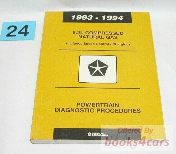 view cover of 1993-1994 5.2L compressed natural gas powertain diagnostic procedures manual