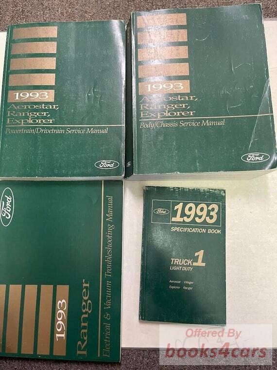 view cover of 1993 Ranger Explorer Aerostar Shop Service Repair Manual by Ford 2- volume set