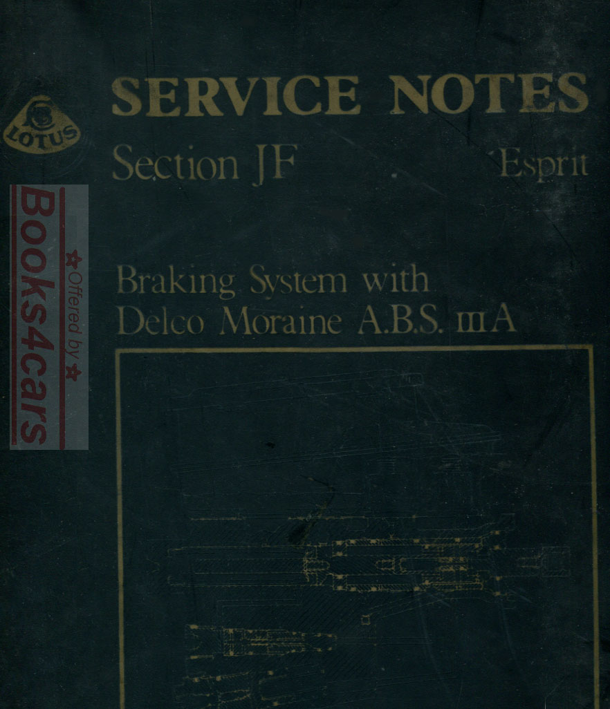 view cover of 1991-1995 ABS Brakes Shop Service Repair Manual by Lotus for Esprit