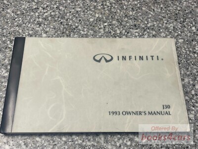 view cover of 1993 J30 Owners Manual by Infiniti for J 30