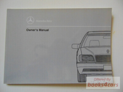 view cover of 1993 S 300SE 400SEL 500SEL owners manual by Mercedes