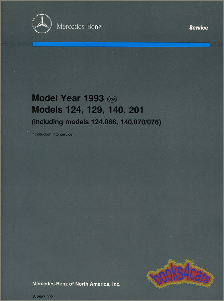 view cover of 1993 Technical Introduction manual by Mercedes 124 129 140 201 124.066 300CE Cabriolet 140.070/076 135 pages