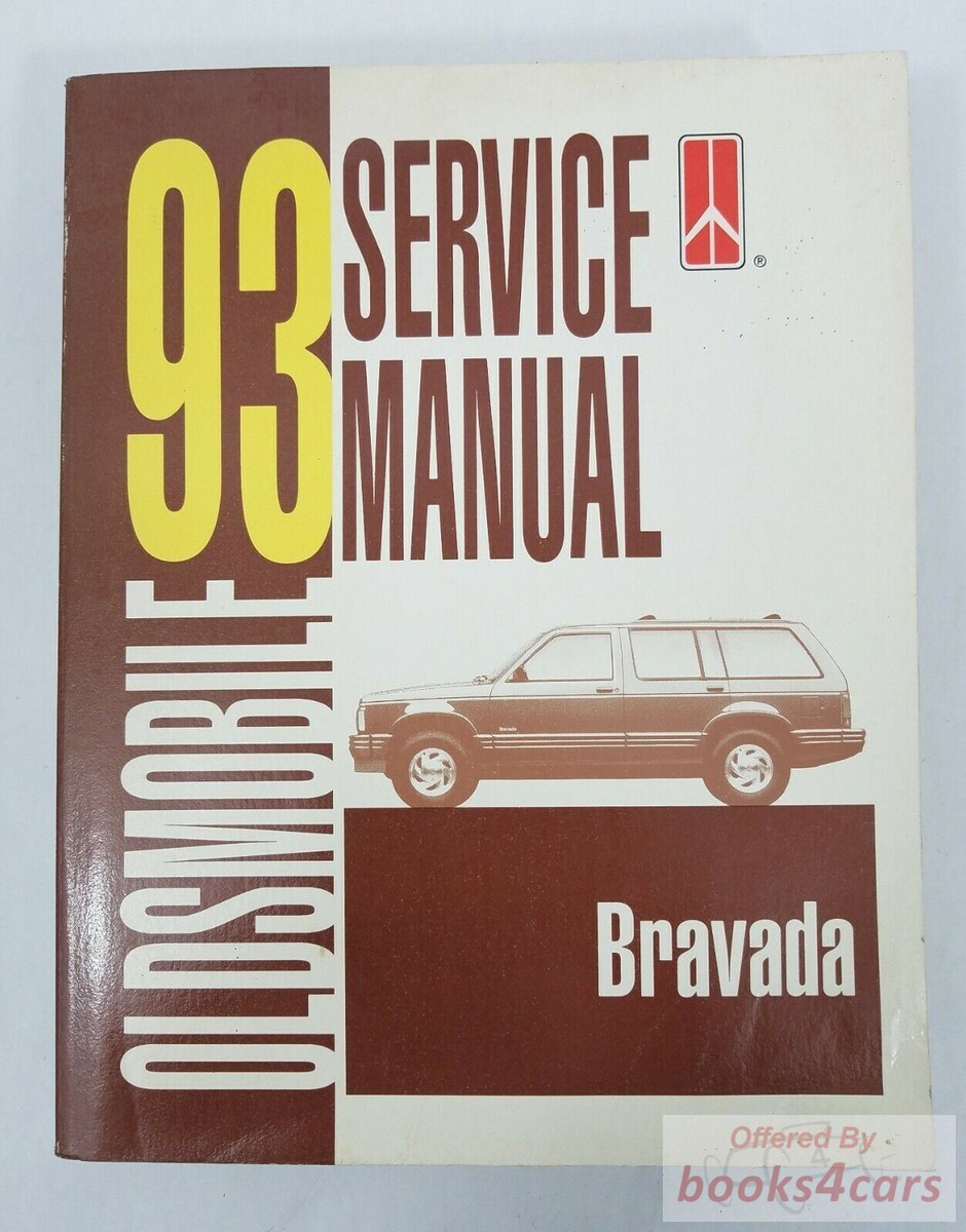view cover of 1993 Bravada service shop repair manual by Oldsmobile