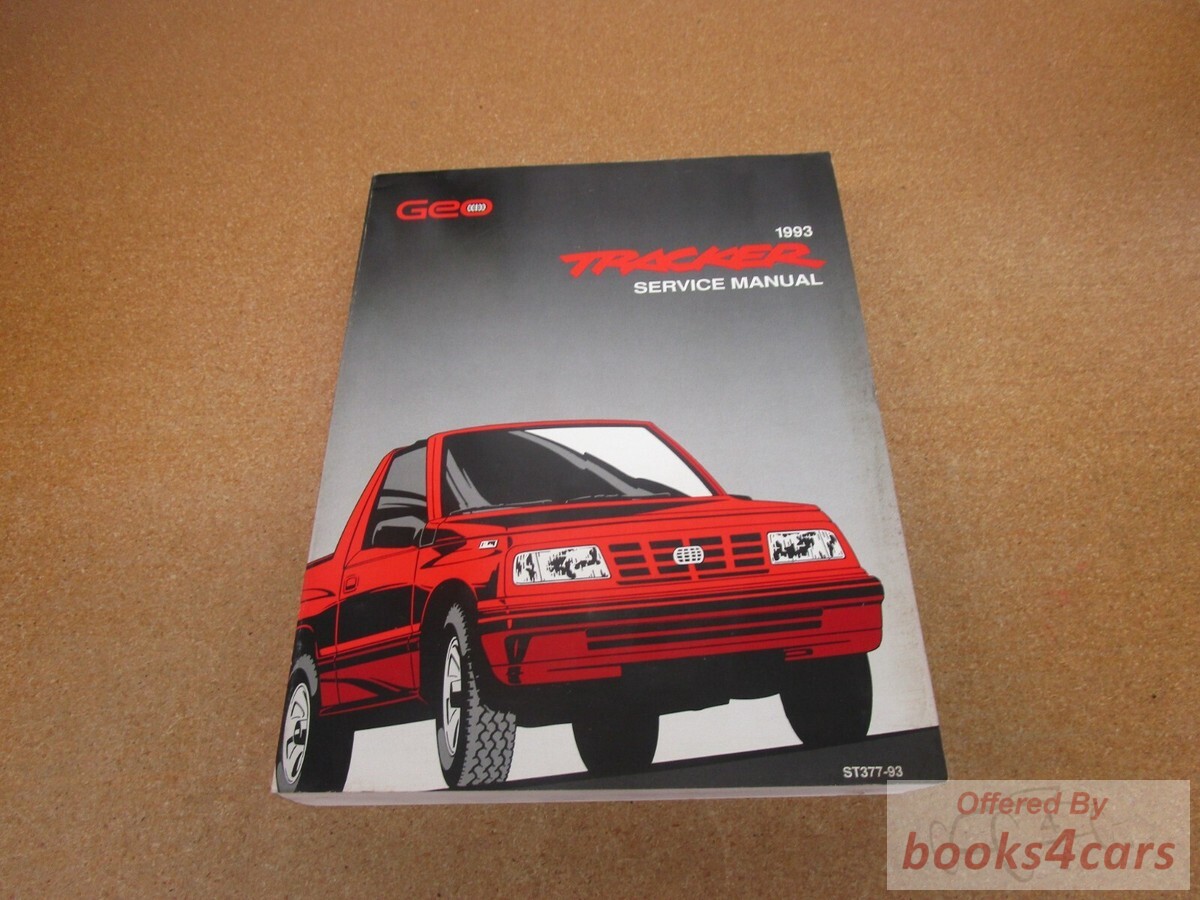 view cover of 1993 Tracker Shop Service Repair Manual by Geo