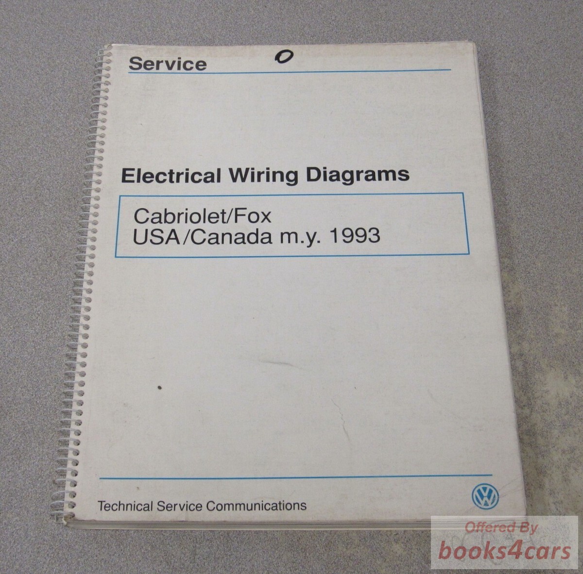 view cover of 1993 Volkswagen Cabriolet Fox Electrical Wiring Diagrams manual