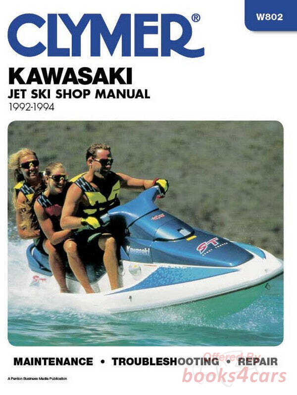 view cover of 1992-1994 Kawasaki Personal Watercraft Shop Service Repair manual, 488 pages by Clymer