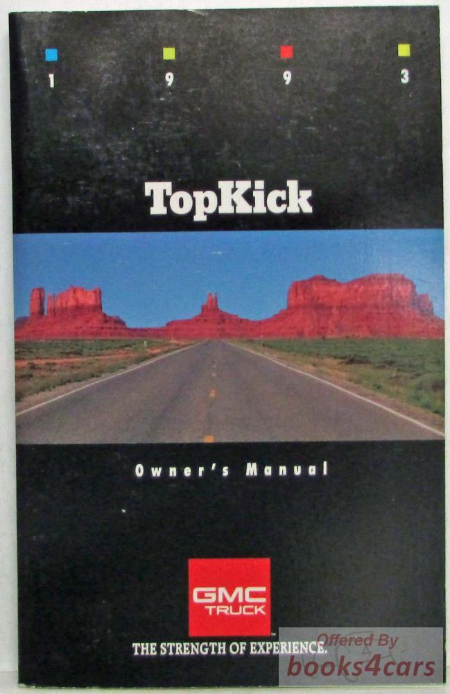 view cover of 1993 TopKick Owners Manual by GMC Truck