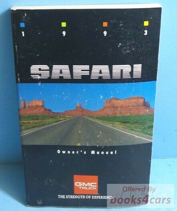 view cover of 1993 Safari Owners manual by GMC