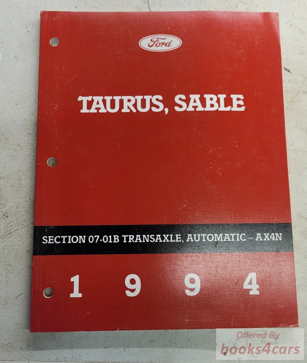 view cover of 1994 Taurus Sable Transaxle Automatic Manual by Ford
