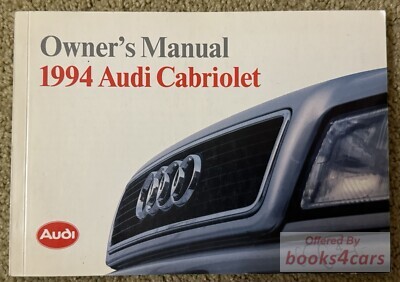 view cover of 1994 Cabriolet Owners Manual by Audi