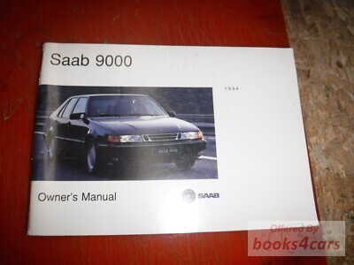view cover of 1994 9000 owners manual by Saab