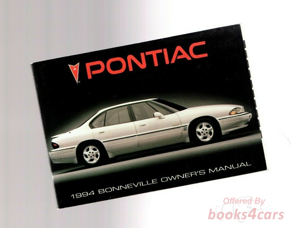 view cover of 1994 Bonneville Owners Manual by Pontiac, 288 pages.