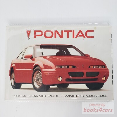 view cover of 1994 Grand Prix Owners Manual by Pontiac
