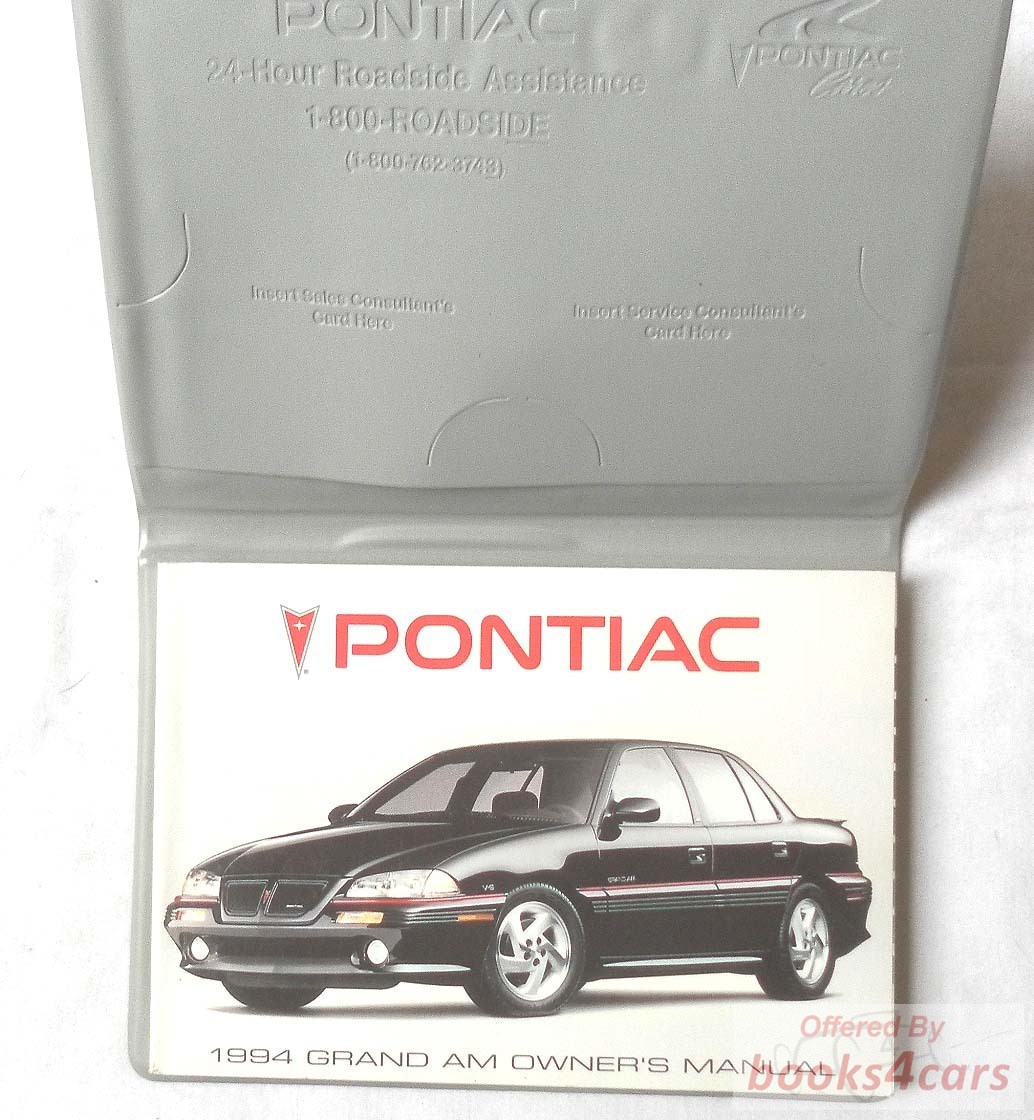 view cover of 1994 Grand Am Owners Manual by Pontiac, 272 pages.