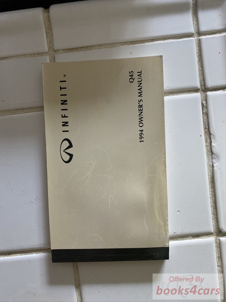 view cover of 1994 Q45 Owners Manual by Infiniti