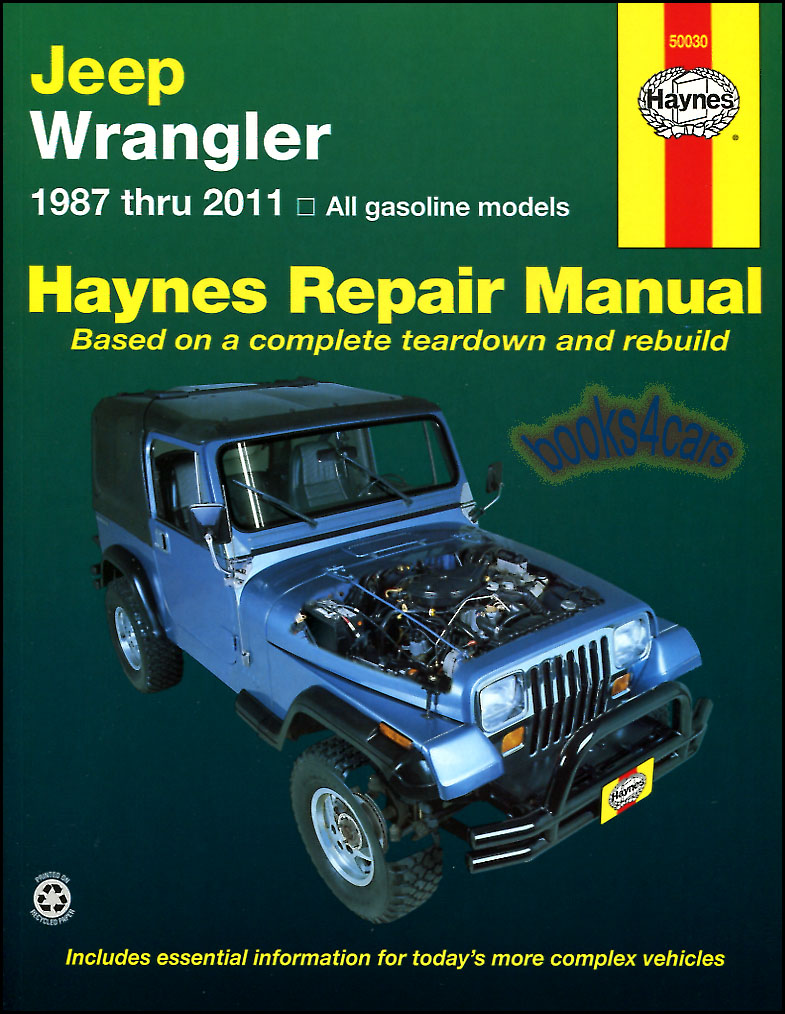view cover of 1987-2017 Jeep Wrangler all gas models shop service repair manual by Haynes