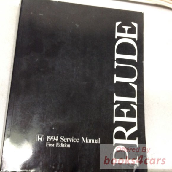 view cover of 1994 Shop Service Repair Manual by Honda for Prelude