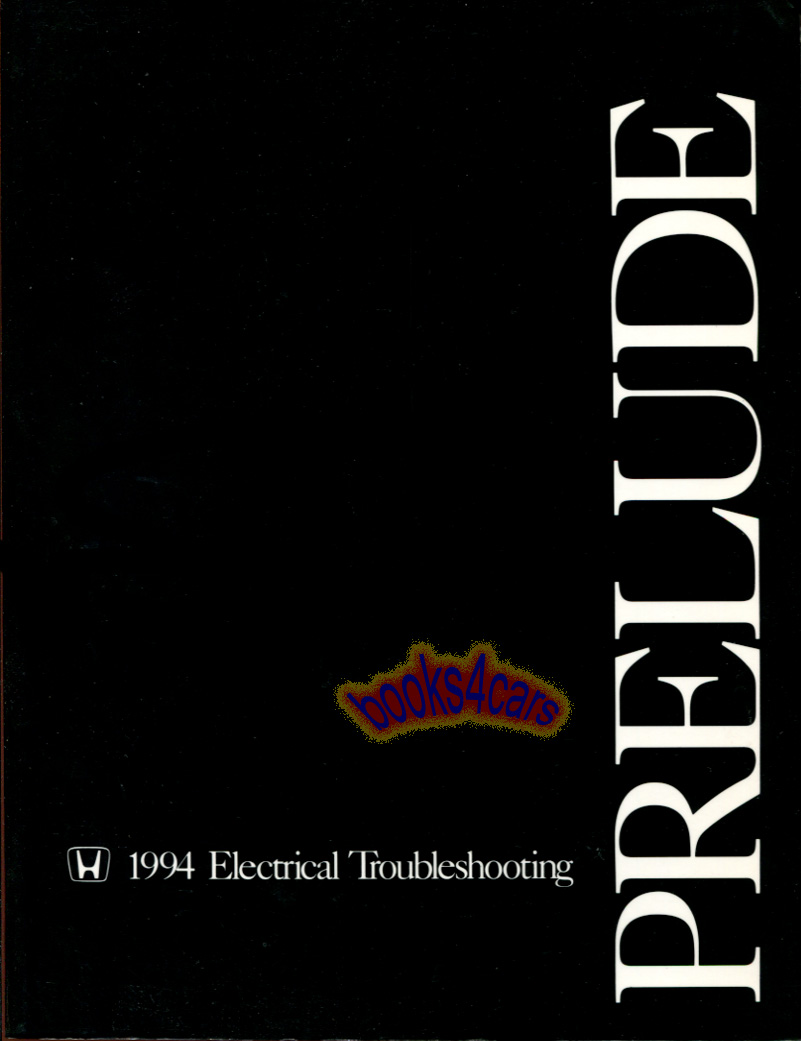 view cover of 1994 Prelude Electrical Trobleshooting Manual by Honda