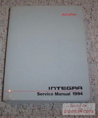 view cover of 1994 Integra Shop Service Repair Manual by Acura