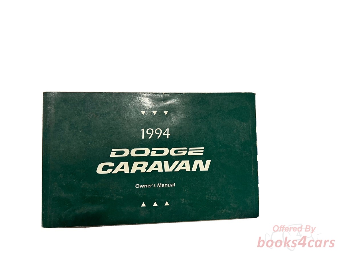 view cover of 1994 Caravan Owners manual by Dodge