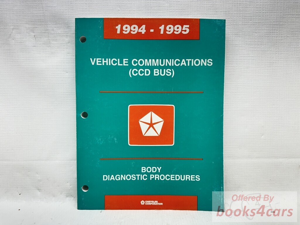 view cover of 1994-1995 Vehicle Communications (CCD Bus) System Body Diagnostic Procedures Shop Service Repair Manual By Chrysler Corp