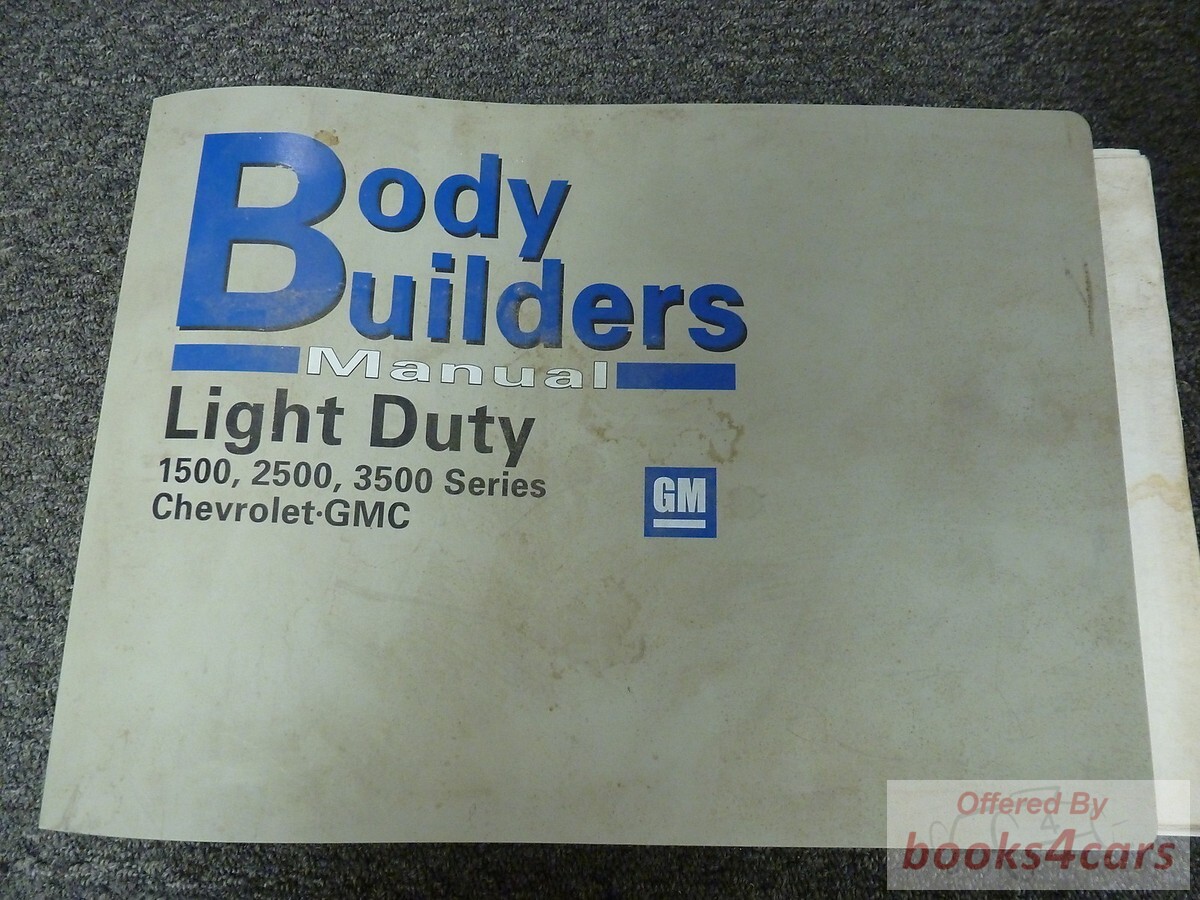 view cover of 1994 GM Light Duty Series 1500 2500 3500 Body Builders Guide by GMC Chevrolet