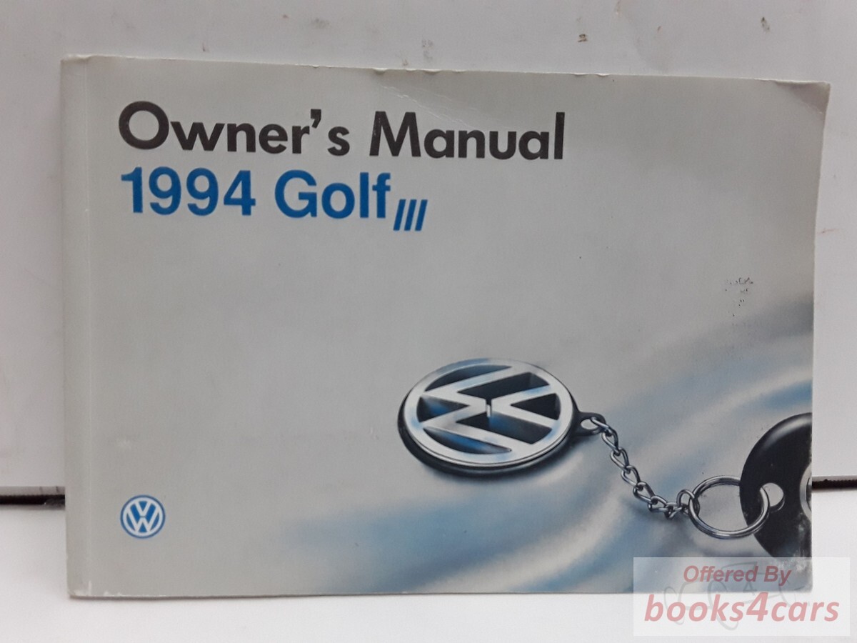 view cover of 1994 VW Golf owners manual by Volkswagen