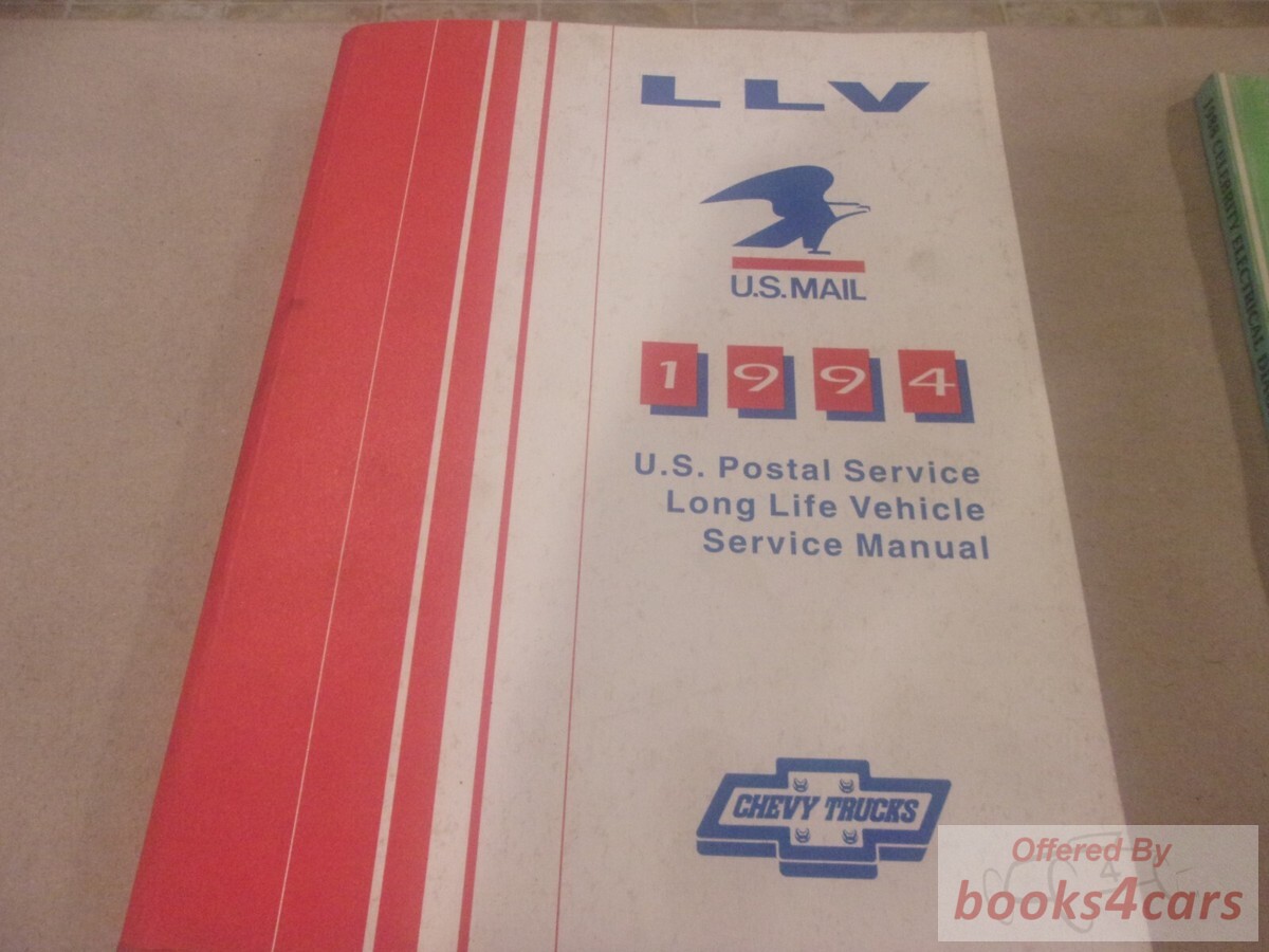 view cover of 1994 U.S. Postal Service Long Life Vehicle Service Manual by Chevrolet