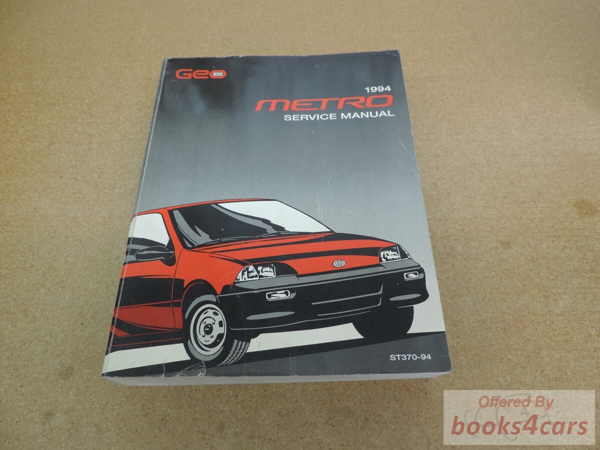 view cover of 1994 Metro Shop Service Repair Manual complete by Geo