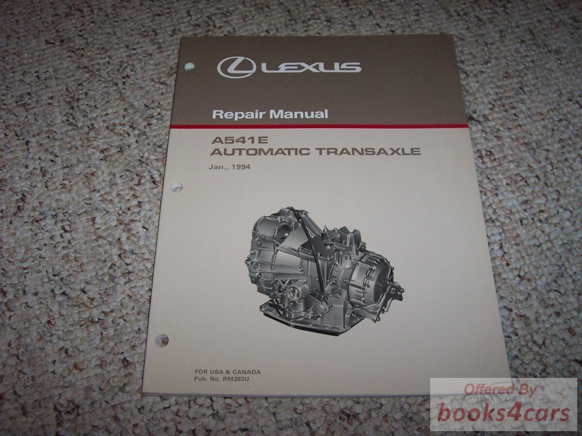 view cover of 1994 A541E ES300 Automatic Transaxle shop service Repair Manual by Lexus