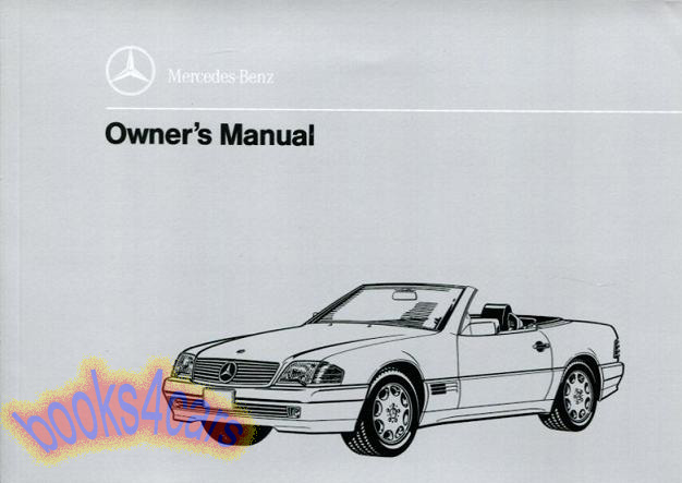 view cover of 1994 SL320 SL500 SL600 owner's manual by Mercedes for 320 500 & 600 SL