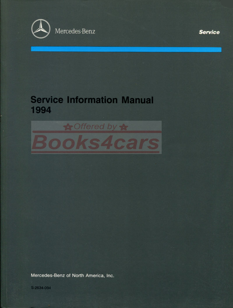 view cover of 1994 Service information Bulletins by Mercedes all car models