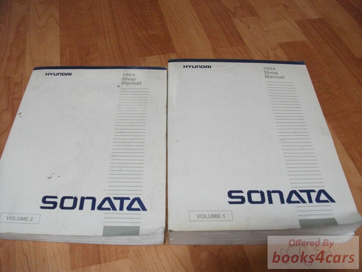 view cover of 1994 Sonata Shop Service Repair Manual by Hyundai