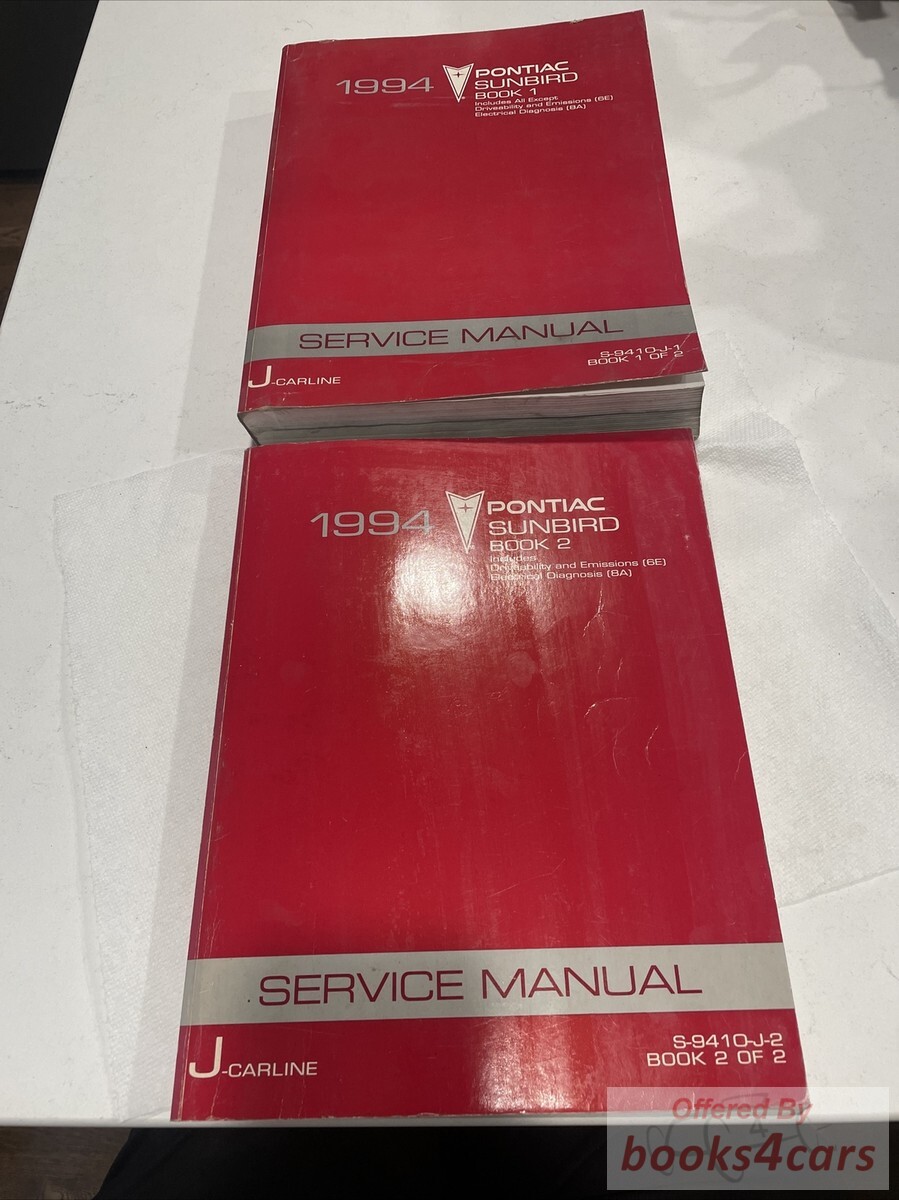 view cover of 1994 Sunbird Shop Service Repair Manual 2 volume set by Pontiac