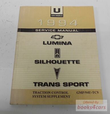 view cover of 1994 Lumina APV Traction Control System Service Manual, covers Olds Silhouette & Pontiac TransSport