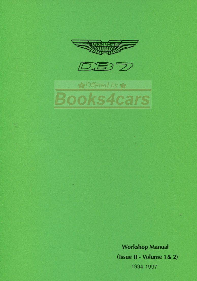 view cover of 1994-1997 DB7 6Cyl workshop manual by Aston Martin
