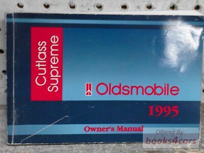 view cover of 1995 Cutlass Supreme Owners Manual by Oldsmobile.