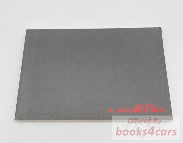 view cover of 1995 Legend 2-door Coupe Owners manual by Acura