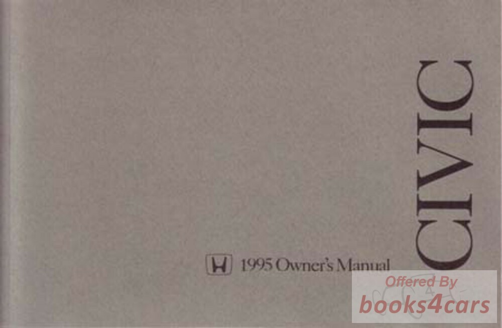 view cover of 1995 Civic Owners Manual by Honda