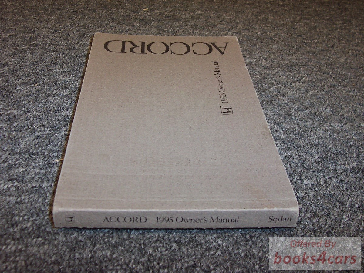 view cover of 1995 4 Door Accord Owner's Manual by Honda