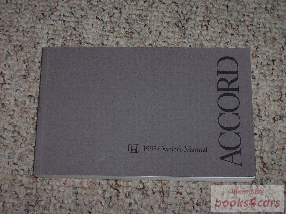 view cover of 1995 2 Door Accord Owner's Manual by Honda