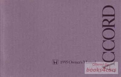 view cover of 1995 Wagon Accord Owner's Manual by Honda