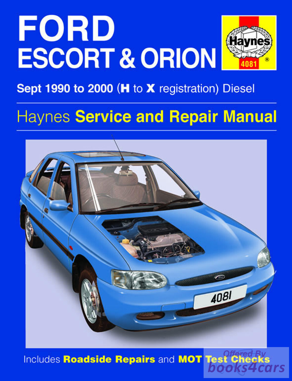 view cover of 1990-2000 Diesel Escort & Orion Shop Service Repair Manual for Ford by Haynes for 1.8 liter 1753cc Diesel versions