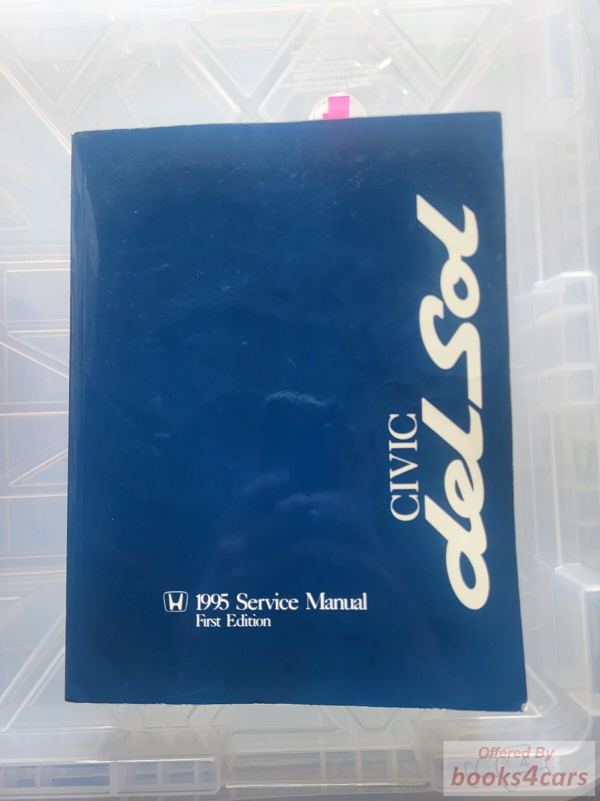 view cover of 1995 Del Sol Shop Service Repair Manual by Honda 1995 for Civic DelSol