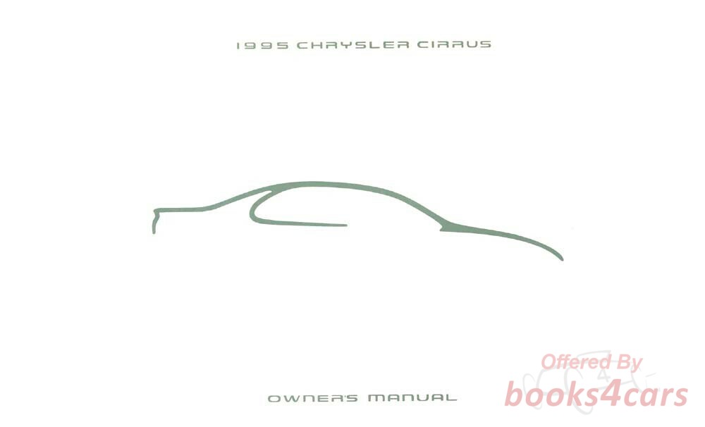view cover of 1995 Cirrus Owners manual by Chrysler